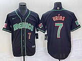Men's Mexico Baseball #7 Julio Urias Number 2023 Black World Classic Stitched Jersey6,baseball caps,new era cap wholesale,wholesale hats